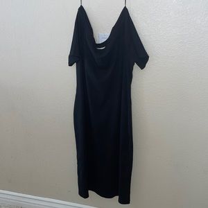 NWT Universal Threads 2XL Off the Shoulder Ribbed Little Black Dress